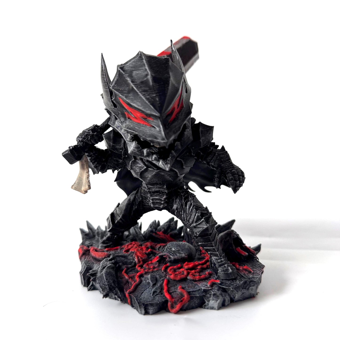 Berserk Guts Figurine from timeless anime - Giant Bloody Sword with Wolf Mask