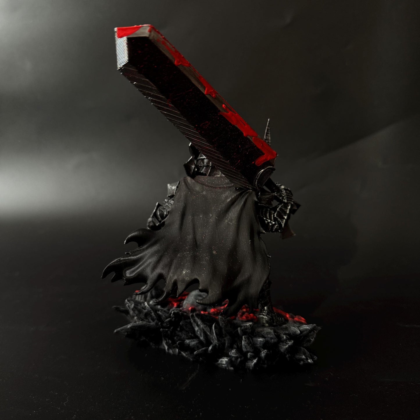 Berserk Guts Figurine from timeless anime - Giant Bloody Sword with Wolf Mask
