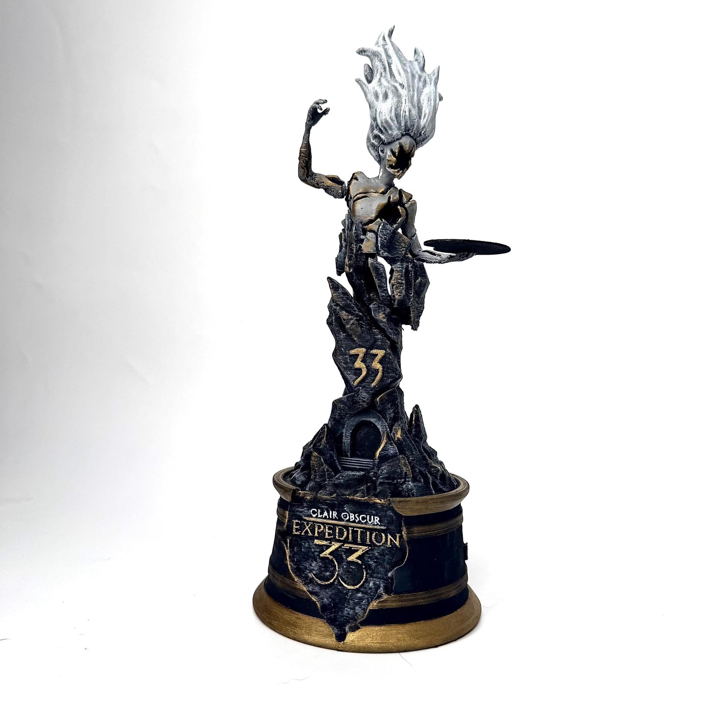 Hand-Painted 3D Printed Monolith Figurine - Clair Obscur Expedition 33 Inspired - Alternative Funart version.
