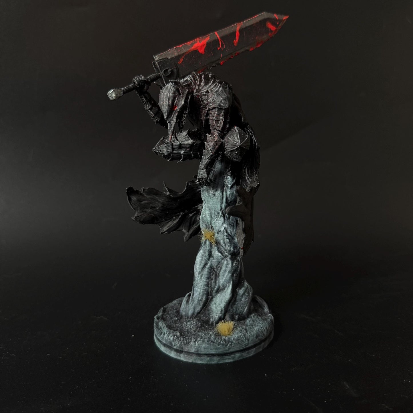 Berserk Guts Figurine from timeless anime - Giant Bloody Sword with Wolf Mask