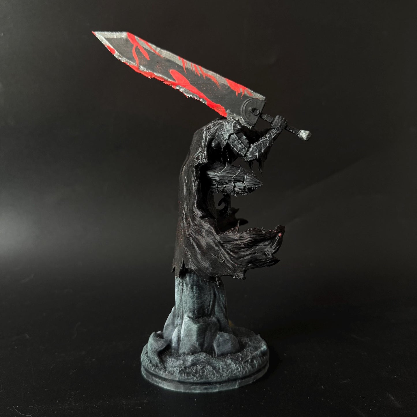 Berserk Guts Figurine from timeless anime - Giant Bloody Sword with Wolf Mask
