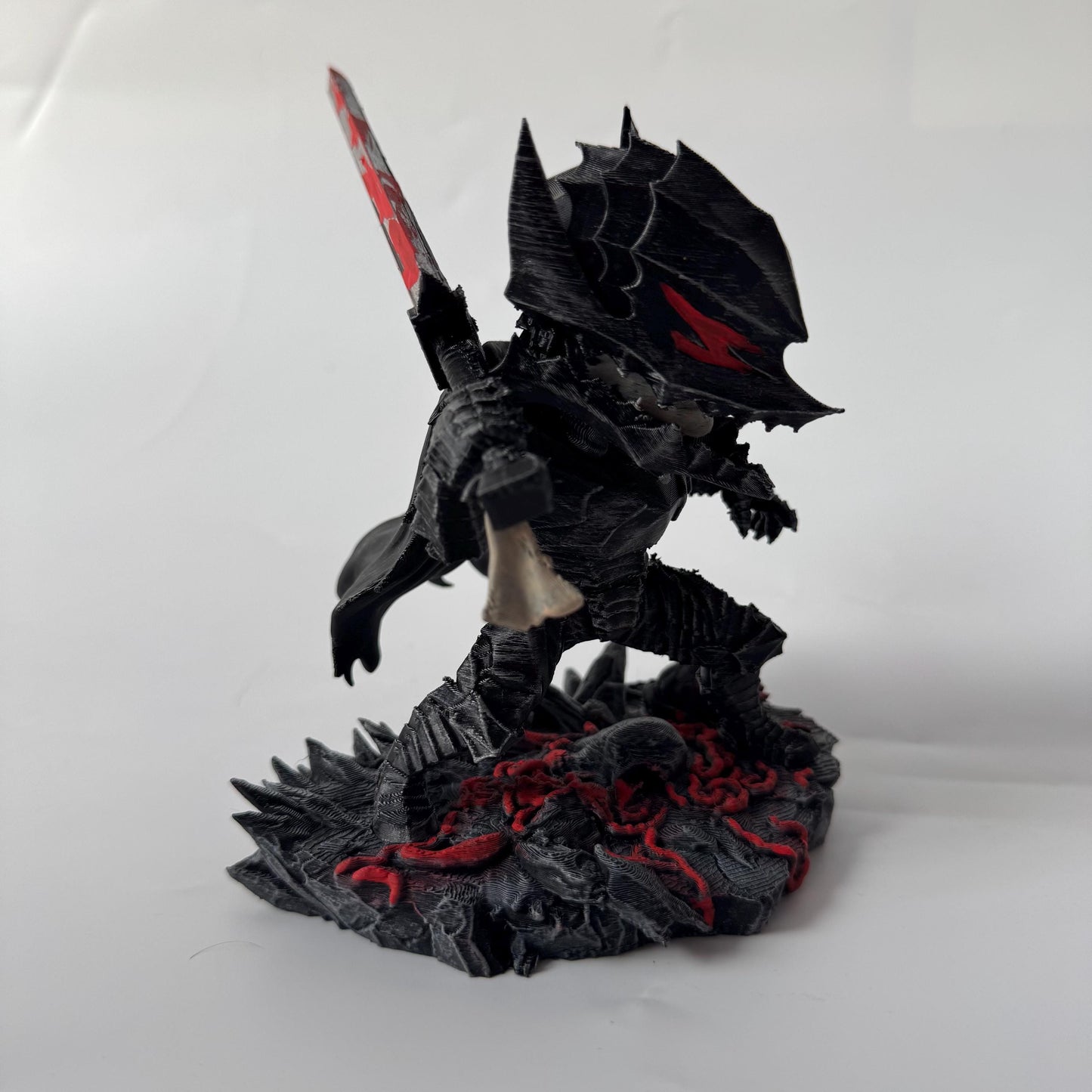 Berserk Guts Figurine from timeless anime - Giant Bloody Sword with Wolf Mask