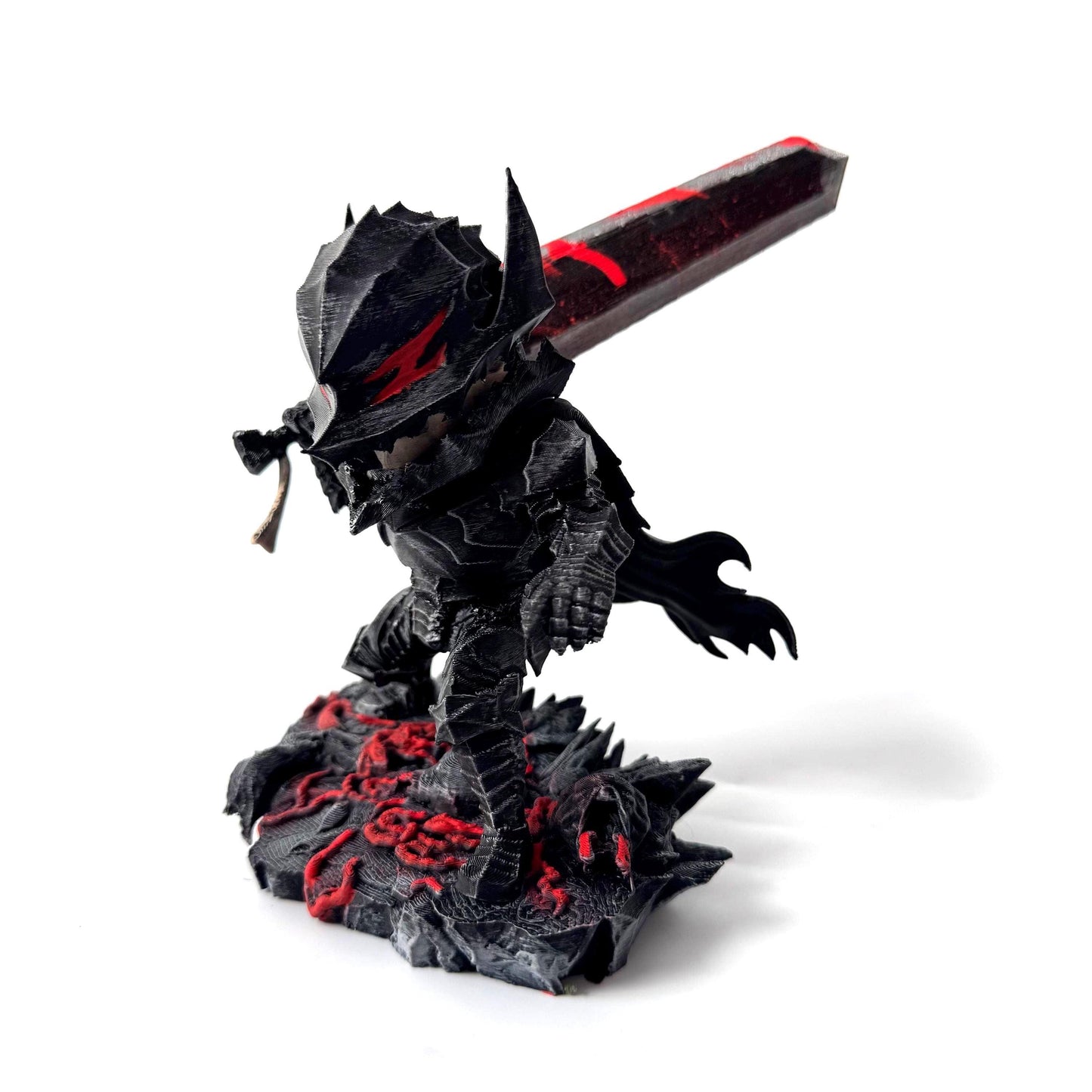 Berserk Guts Figurine from timeless anime - Giant Bloody Sword with Wolf Mask
