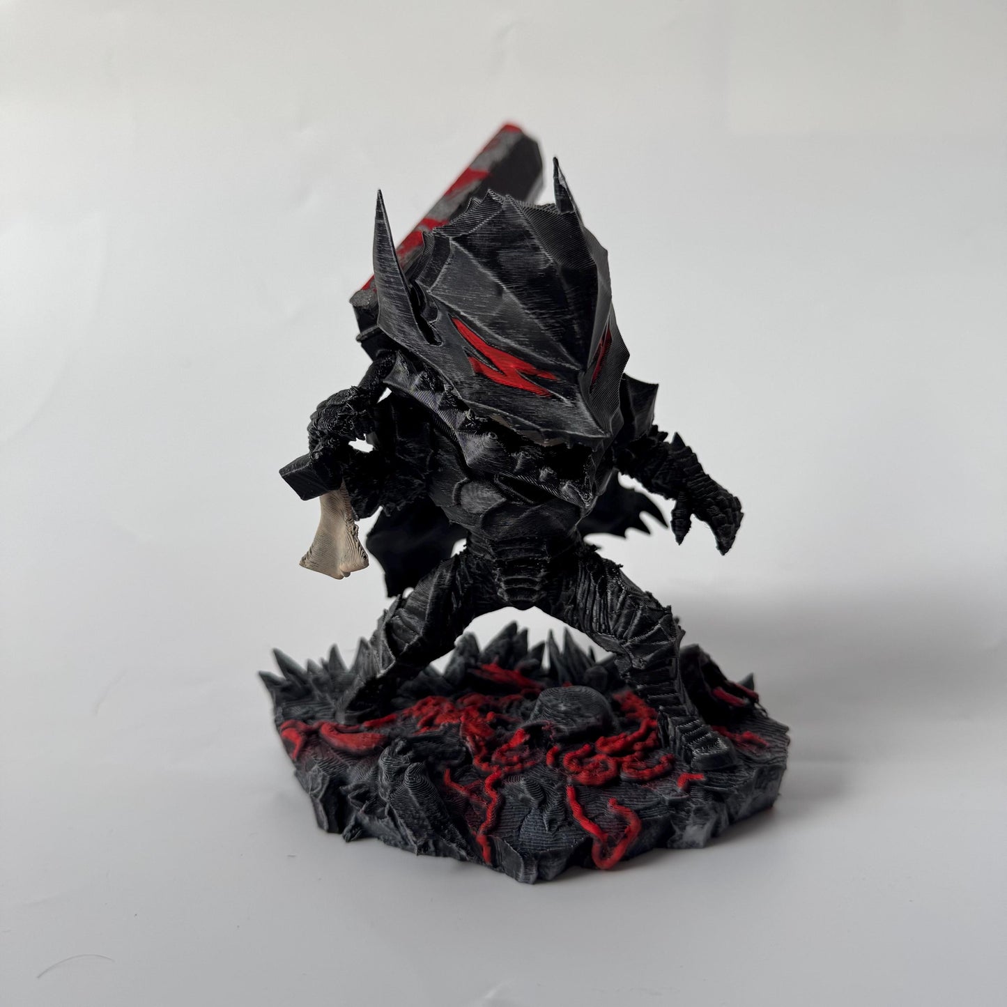 Berserk Guts Figurine from timeless anime - Giant Bloody Sword with Wolf Mask