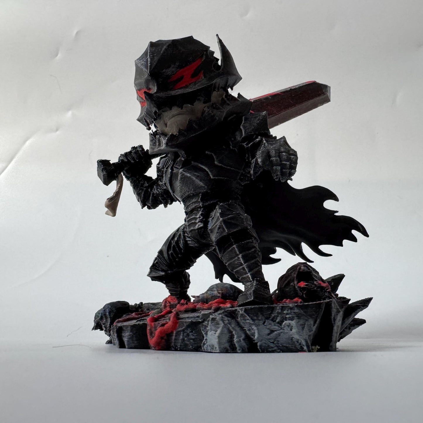 Berserk Guts Figurine from timeless anime - Giant Bloody Sword with Wolf Mask