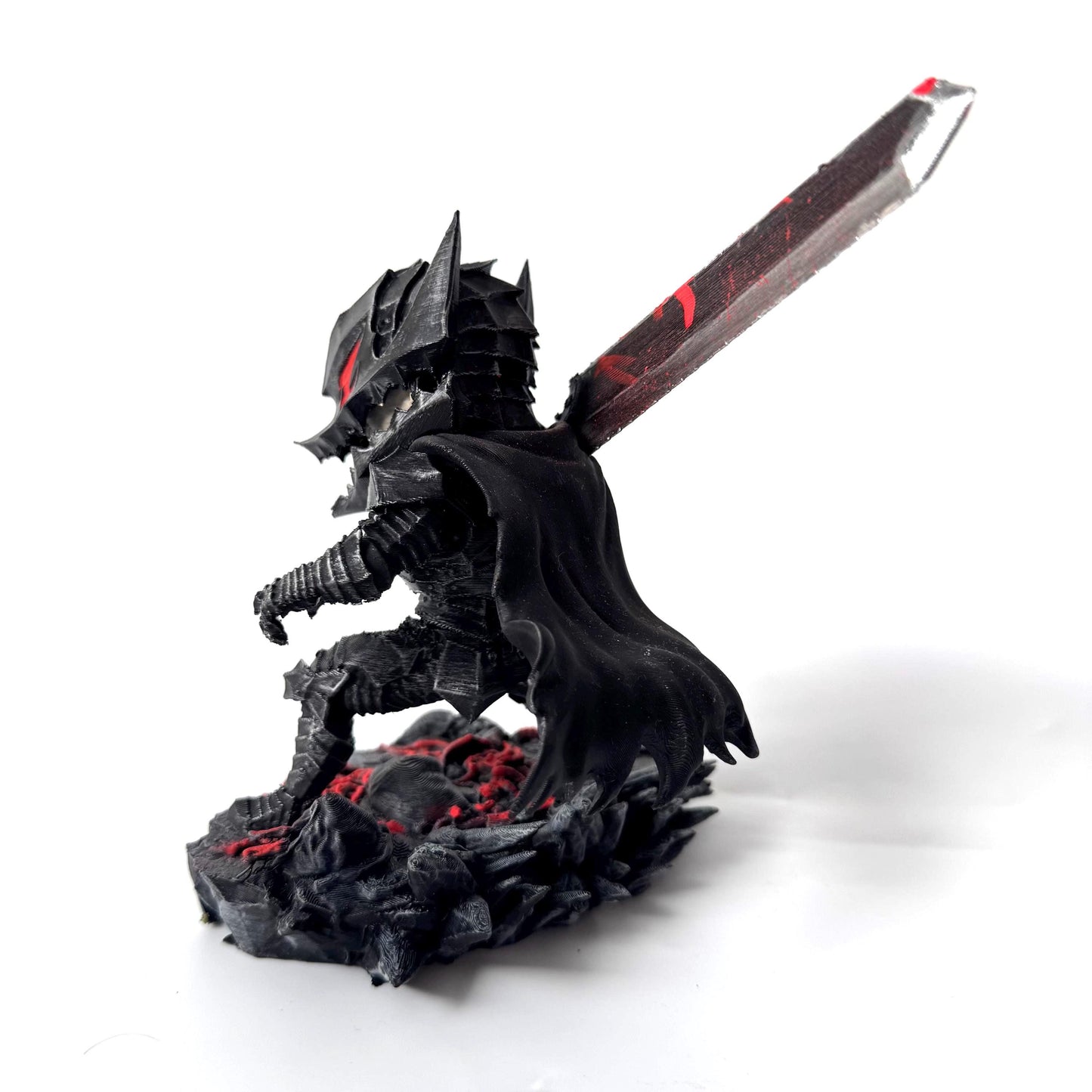 Berserk Guts Figurine from timeless anime - Giant Bloody Sword with Wolf Mask