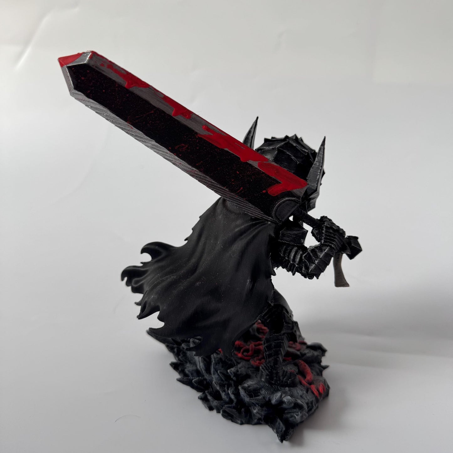 Berserk Guts Figurine from timeless anime - Giant Bloody Sword with Wolf Mask